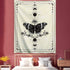 MENORCA Moon Phase Butterfly Wall Tapestry Hanging For Bedroom Aesthetic, Vertical Beige Vintage Tapestry-60 Inch Wide * 80 Inch High