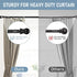 1 inch Black Curtain Rods Set - Stainless Steel Decorative Curtain Rods For Windows,30-56" Heavy Duty Adjustable Curtain Rods for Drapes and Curtains (2 Brackets)
