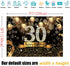 Sensfun Happy 30th Birthday Party Backdrop for Women Black Gold Balloons Sparkle Bokeh Dots Photography Background Fabulous Thirty Birthday Banner Cake Table Decoration Supplies Photo Backdrops 7x5ft