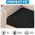 High Stretch Seat Cushion Cover Sofa Cushion Furniture Protector fot Sofa Seat Sofa Slipcover Sofa Cover Soft Flexibility with Elastic Bottom (3 Pieces Cushion Covers, Black)