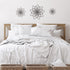 3 Pieces Metal Wall Art Metal Flowers Wall Decor Metal Wall Art Floral Home Decoration for Bedroom Living Room, Bathroom, Kitchen, Outdoor (Black)