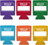 Hello My Name Is - Customizable Can Coolers Party Favor Meeting Fun Way To Introduce Yourself, Multi Colored, 12 Pc