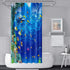 Yeele Shower Curtain Fish Ocean Shower Curtain Under The Sea Shower Curtain for Bathroom Waterproof Polyester Sea Bathtub Curtain Decor with Hooks,69x70in