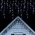 Twinkle Star 360 LED Christmas Iciclelights Outdoor Dripping Ice Cycle Lights, 29.5ft 8 Modes Curtain Fairy Lights with 60 Drops, Indoor Xmas Holiday Wedding Party Decorations, Cool White