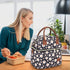 Hafmall Insulated Lunch Bag for Women, 9L Dual Deck Womens Lunch Box with Shoulder Strap, Reusable Adult Lunch Tote Bag for Work/School/Picnic, Daisy