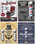 Barbershop / Haircut / Shave Wall Art Decor Prints - Set Of 4 (8x10) Inch Poster Photos