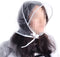 SelfTek 2 Pcs Rain Bonnet with Visor Clear Plastic Rain Hats, Waterproof Rain Scarf Protect Hairstyle for Women Lady (White)