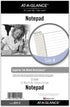 AT-A-GLANCE Day Runner Lined NotePad Pages, 87275 DAY-TIMER, Refill, Loose-Leaf, Undated, for Planner, 5-1/2" x 8-1/2", Size 4, 32 Sheets/Pack (031-3)