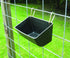 Little Giant Plastic Fence Feeder with Clips (Black) Heavy Duty Mountable Feed Trough Bucket for Livestock & Pets (4.5 Quart) (Item No. FF11BLACK)