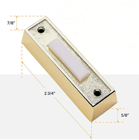 Newhouse Hardware CKIT1 Two Note Electric Door Bell Chime Kit w/ 16V/10VA Transformer & Surface Mount Lighted Push Buttons, 16V/10 Vac, White