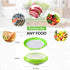 Food Preservation Trays Reusable Food Trays Stackable Food Trays Storage Container with Elastic Lid BPA Free For Refrigerator Keep Food Fresh 2Pcs (Green)