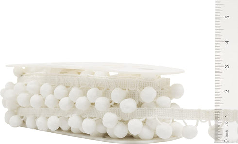 Wright Products Simplicity Ball Fringe 1-1/8"X12yd, White