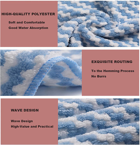 Kitchen Dish Towels,Pack of 9,Size:10" x 10",Dish Cloths for Washing Dishes,Dish Rags for Drying Dishes Kitchen Wash Clothes and Dish Towels.