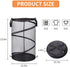 Portable Collapsible Popup Laundry Hamper, Foldable Mesh Round Laundry Basket with Reinforced Durable Handles, Large Clothes Hamper for Kids Room / College Dorm / Travel, Easy to Storage and Open