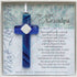 Sentimental Gift for Grandpa from Granddaughter/Grandson for Father's Day/Christmas/Birthday-Handmade in USA Glass Cross-Religious Gift for Grandpa