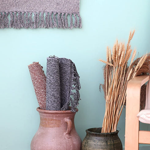 Cotton Bathroom Rug Reversible Laundry Room Rag Rug. Hand Woven Chindi Area Rug Entryway for Kitchen Bathroom Bedroom Dorm