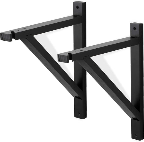 Rustic State Set of 2 Wall Mount Wood Bracket Scone Pendant Lamp Kit for DYI Project (Black)
