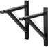 Rustic State Set of 2 Wall Mount Wood Bracket Scone Pendant Lamp Kit for DYI Project (Black)