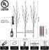 3 Pack Lighted Branches for Vases Plug in - Christmas DIY Twig Pathway Lights with 60 LED Bulbs, Artificial Tree Bendable Xmas Fairy Lights with Stakes for Outdoor Indoor Party Decoration, Pure White