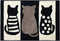 ZebraSmile Cat Bathroom Rug Cute Water Absorb Non Slip Bath Room Rug Soft Microfiber Entryway Doormat for Shower Room Carpet White and Black Bath Mat 17.5 X 25.5 in