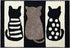 ZebraSmile Cat Bathroom Rug Cute Water Absorb Non Slip Bath Room Rug Soft Microfiber Entryway Doormat for Shower Room Carpet White and Black Bath Mat 17.5 X 25.5 in