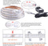 GUOTONG 50ft/15m Plug in LED Rope Lights,Outdoor Blue IP65 Waterproof Strip Lights Cuttable Connectable,Power Socket Connector Fuse Holder, Indoor/Outdoor Use, Ideal for Backyards, Decorative Lighting