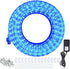 GUOTONG 50ft/15m Plug in LED Rope Lights,Outdoor Blue IP65 Waterproof Strip Lights Cuttable Connectable,Power Socket Connector Fuse Holder, Indoor/Outdoor Use, Ideal for Backyards, Decorative Lighting