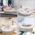 Cotton Rope Basket Small, IMQSQIK Rope Woven Storage Baskets with Handles, Oval 2 Pack, Light Gray White