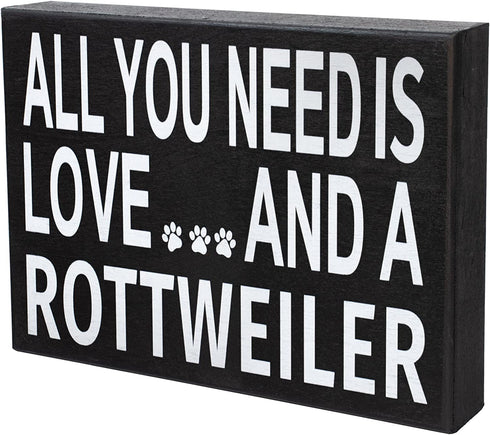JennyGems All You Need is Love and a Rottweiler Sign, Rottweiler Gifts, Rottweiler Decor, Wall Art, Rottweiler Mom Gifts, Rottweiler Gift Ideas, Rottie Mama, Dog Decor, 8x6 in Wood Wall Hanging