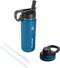 Thermoflask Double Stainless Steel Insulated Water Bottle with Two Lids, 18 Ounce, Cobalt