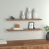 Amazon Basics Floating Shelves - 24-Inch, Natural Wood, 2-Pack