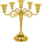 Dorlotou Metal Candelabra 5-Candle 10.1 Inch Tall Candle Holder Stick for Home Wedding Event and Party Festival,Gold
