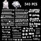 340 Characters White Letter Set for Changeable Felt Letter Boards, 3/4 Inch Letters with Gift Cloth Bag Including Numbers, Symbols,Letters