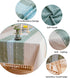 XSlive Embroidery Tablecloth with Tassel,Dust-Proof Cotton Linen Table Cover for Kitchen,Washable Decorative Farmhouse Square Table Cloth Wedding,Dining Room,Holiday Table Top 55x55 Blue