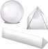 Hartop Clear K9 Crystal Ball Crystal Pyramid Crystal Triangular Prism with Microfiber Pouch Wiper Cloth for Photography Accessory and Art Decor