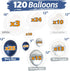 Bloonsy Navy Blue Balloon Garland Kit | Balloon Arch Kit for Baby Boy Shower | 120 Pack | Navy Blue and Silver Balloons