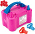 Electric Air Balloon Pump, Portable Dual Nozzle Electric Balloon Blower Air Pump Balloons Inflator for Decoration, Party, Sport,Gifts:2 Balloon Tying Tools