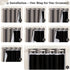 Melodieux Thermal Insulated Blackout Curtain Liner for 63 Inch Length Curtains, Off White/Black, 50 by 58 Inch, 1 Panel, Rings Included