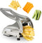 GKDOMS French Fries Cutter, Potato Slicer Stainless Steel Potato Vegetable Fruit Cutter Non-slip Suction Base French Fries Cutter Food Slicer, 1/2-Inch Blade Fries Maker for Potatoes Carrots Cucumbers
