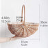 WYI Rattan Flower Basket, Handmade Wicker Planter Basket with Plastic Liner and Handle, Woven Storage Basket for Home Wedding Garden Decoration, Brown L 42T235PY1428JB2