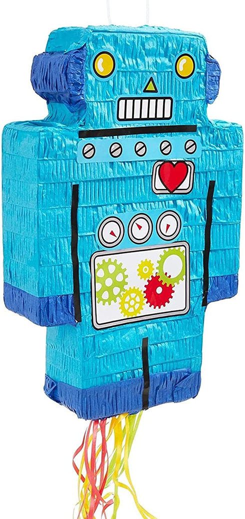 Robot Pinata, Kids Birthday Party Supplies (16.6 x 10.8 In)
