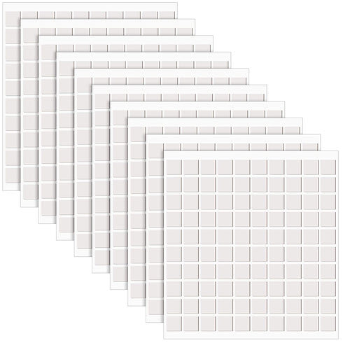 Poster Adhesive Putty Square Sticky Poster Tacky Putty Reusable and Removable Wall Safe Mounting Putty for Hanging Pictures Poster Photo Frames Party Supplies (1000 Pieces,White)