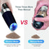 Pepper Grinder, Gravity Electric Pepper Mill, Battery Operated Automatic Salt Mill with Blue LED Light, One Handed Operation, Adjustable Coarseness, Black?Including Stainless Steel Spoon?