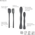 Tovolo All Silicone Mini Tool Set, Charcoal - Set of 4