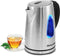 Elite Gourmet EKT-1271 Ultimate 1.7 Liter Electric Kettle Stainless Steel Design & Cordless 360° Base, Stylish Blue LED Interior, Handy Auto Shut-Off Function Quickly Boil Water For Tea & More