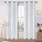 DWCN Blackout Curtains - Room Darkening Thermal Insulated Living Room and Bedroom Curtains 38 x 84 inches Long, Set of 2 Window Curtain Panels, Greyish White