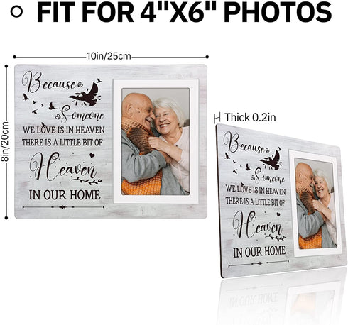 Memorial Picture Frame - Sympathy Gifts for Loss of Loved One - In Loving Memory of Mother, Father, Grandma, Grandpa ( 4x6 Inch )