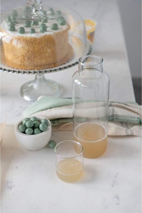 Creative Co-Op Recycled Glass (Set of 2) Decanter, Clear