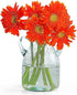 MDLUU Seeded Glass Vase 7" Tall, Double Ear Flower Vase, Handblown Vase Clear, Decorative Vase for Dining Room, Bedroom, Bathroom, Mantel