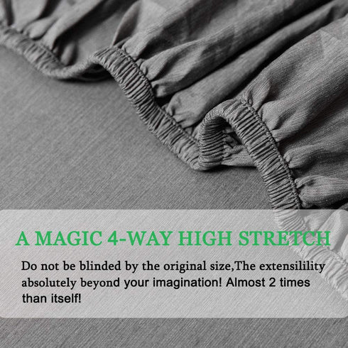 SONORO KATE Bed Sheet Set Bamboo Sheets Deep Pockets 16" Eco Friendly Wrinkle Free Sheets Hotel Bedding Machine Washable Silky Soft (Dark Grey, California King)